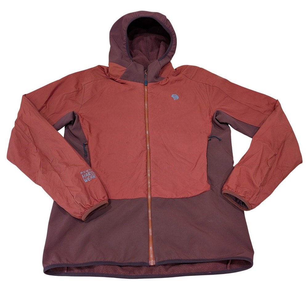 Mountain Hardwear Mens Kor Strata Climb Jacket Medium Rust PrimaLoft Hooded
